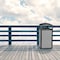 Alpine Industries 40 gal Rectangular Outdoor Can, Grey, Steel + Plastic wood, 21.26 in ALP471-40-WD-GRY - alternate 6